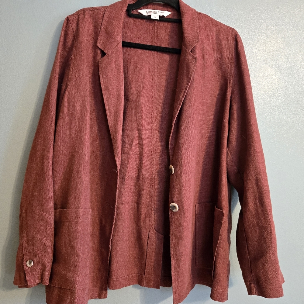 Coldwater Creek Linen Blazer
